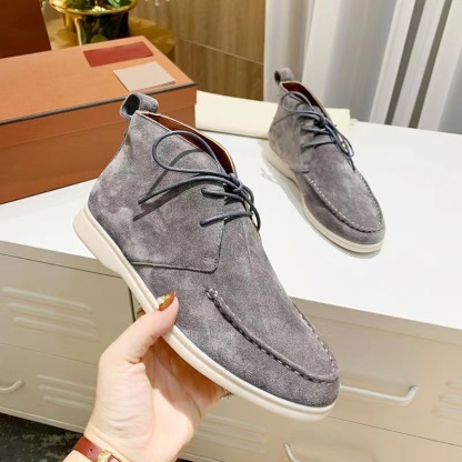 Casual Suede Lace-up Flat Desert Boots