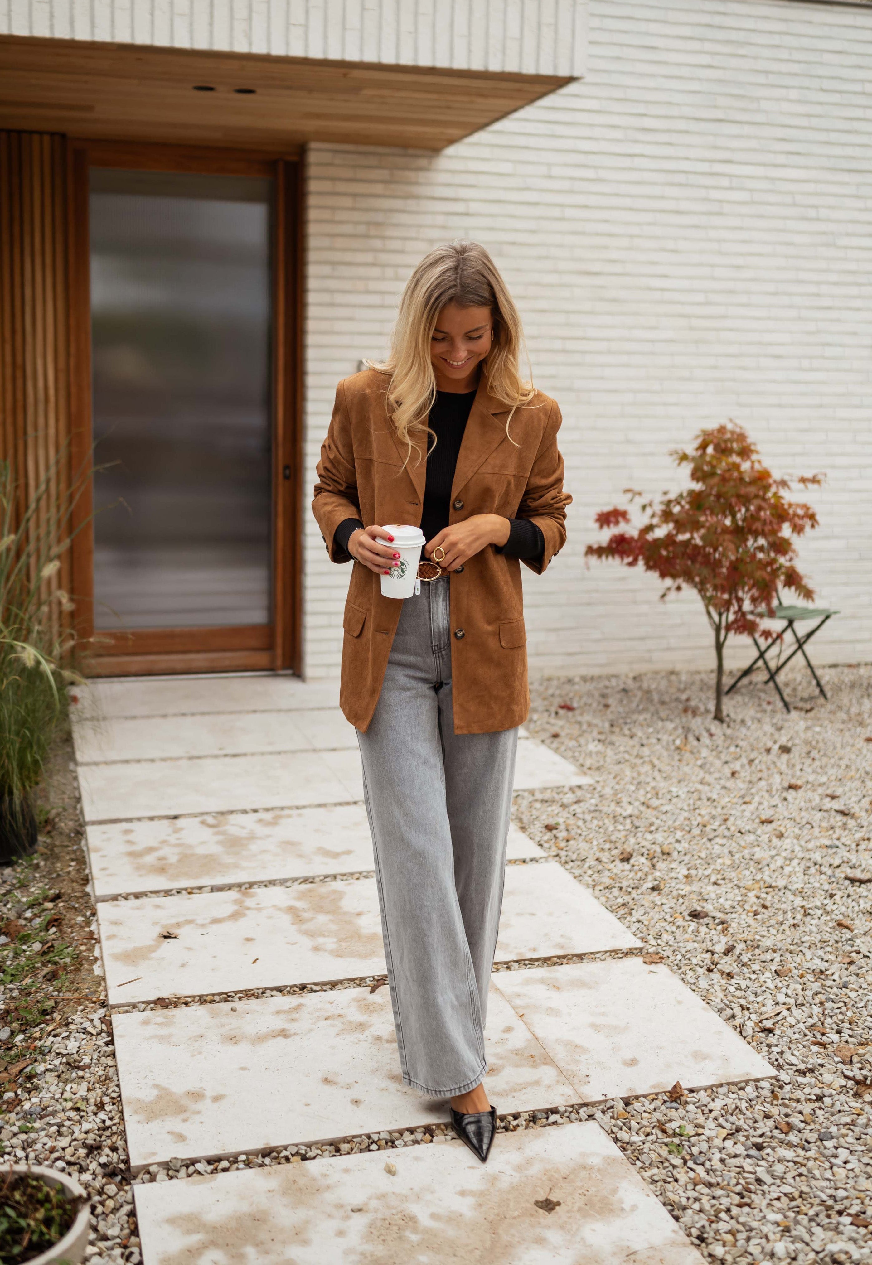 Women's Suede Camel Jacket