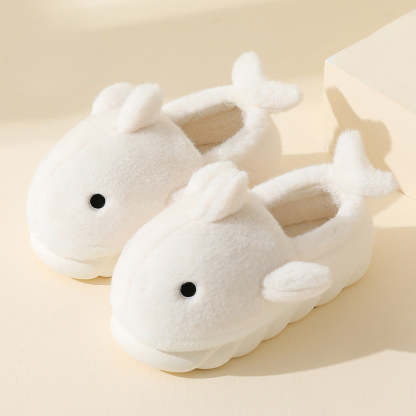 Heel-covered Powder Blue Super Soft Warm and Anti-slip Fluffy Slippers