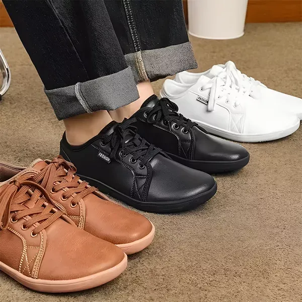 Zero Drop Leather Shoes Barefoot Sneakers