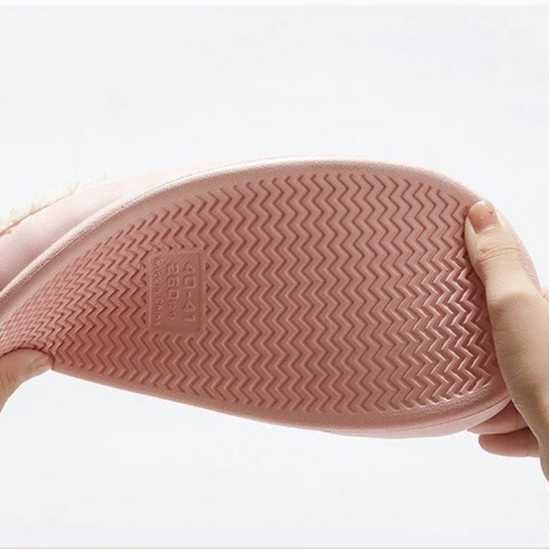 Cozy Plush Slippers For Women Nonslip Indoor Slides