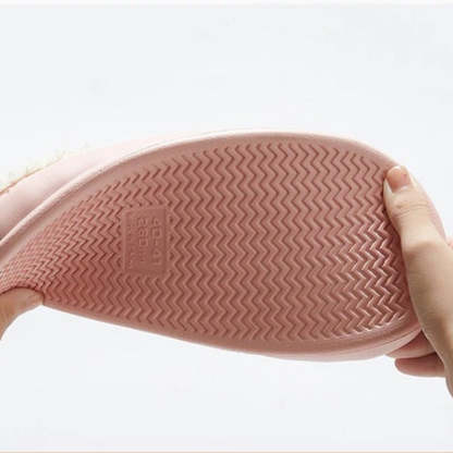 Cozy Plush Slippers For Women Nonslip Indoor Slides