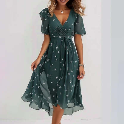 Elegant Floral Midi Dress