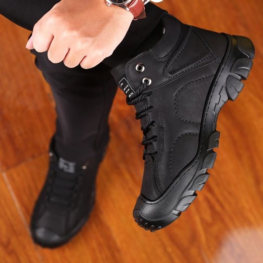 Men Orthopedic Snow Boots Plush Outdoor Ankle Winter Shoes