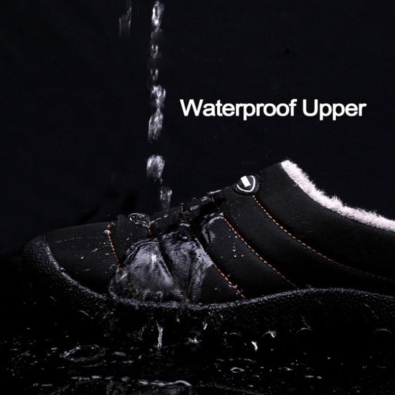 Fur Slippers For Men Waterproof Indoor And Outdoor Winter Slides
