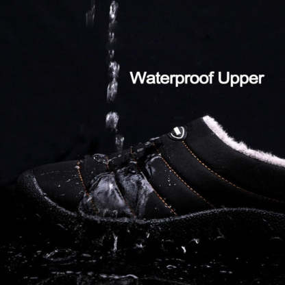 Fur Slippers For Men Waterproof Indoor And Outdoor Winter Slides