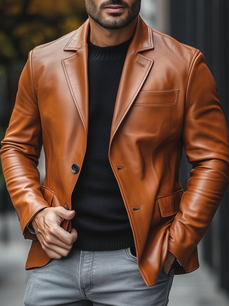 Men's Elegant Premium Leather Jacket