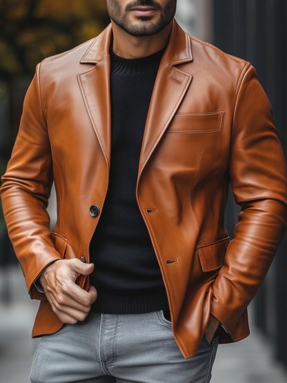 Men's Elegant Premium Leather Jacket
