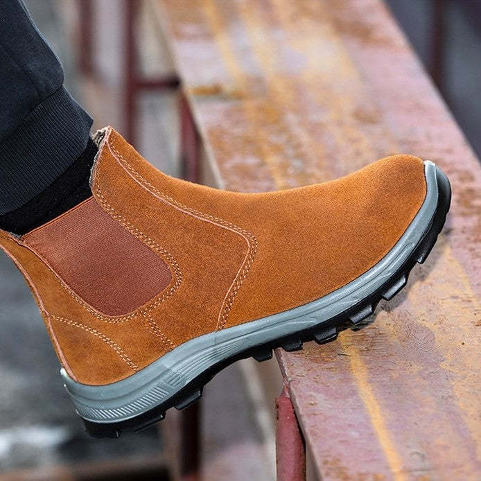 Men Boots Winter Keep Warm Fur Lined Orthopedic Shoes