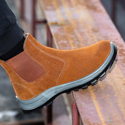 Men Boots Winter Keep Warm Fur Lined Orthopedic Shoes