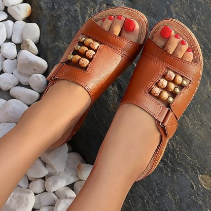 Orthopedic Wedge Heel Slip On Open Toe Mules Sandals Womens Slipper