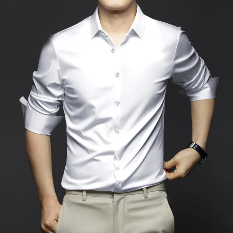 Men's Soft Silk Business Shirt
