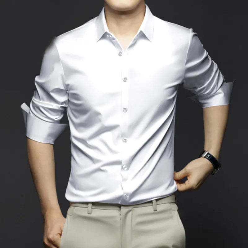 Men's Soft Silk Business Shirt