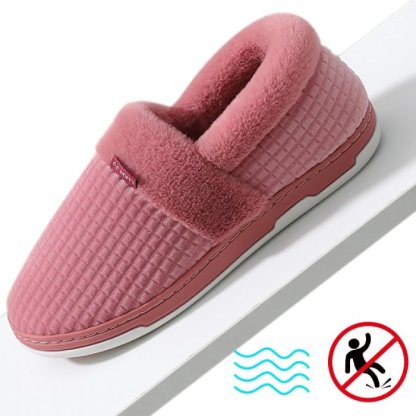 Men Colorful Home Fur Slippers Winter Shoes