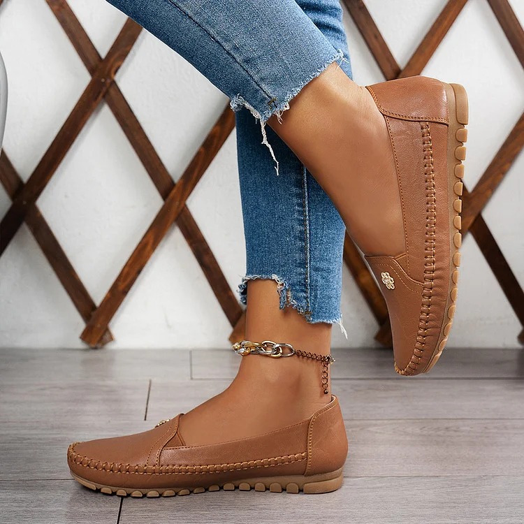 Women's Orthopedic Leather Shoes – Lightweight, Breathable, Anti-Slip