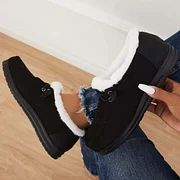 Women's Flat Slip-On Bootie Warm Lining Ankle Snow Boots