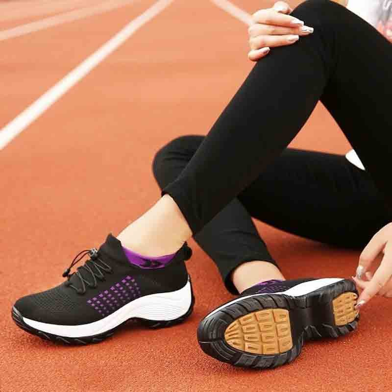 Women's Orthopedic Stretch Cushion Shoes Slip On Walking Shoes