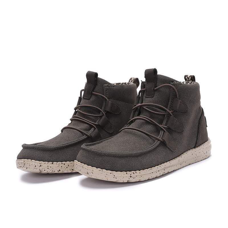 Women Warm Flat Ankle Boots Casual High Top Walking Shoes