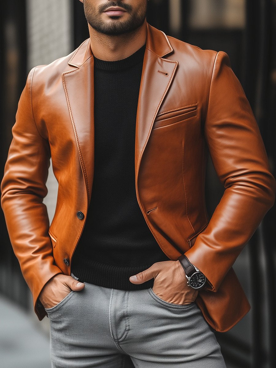 Men's Elegant Premium Leather Jacket