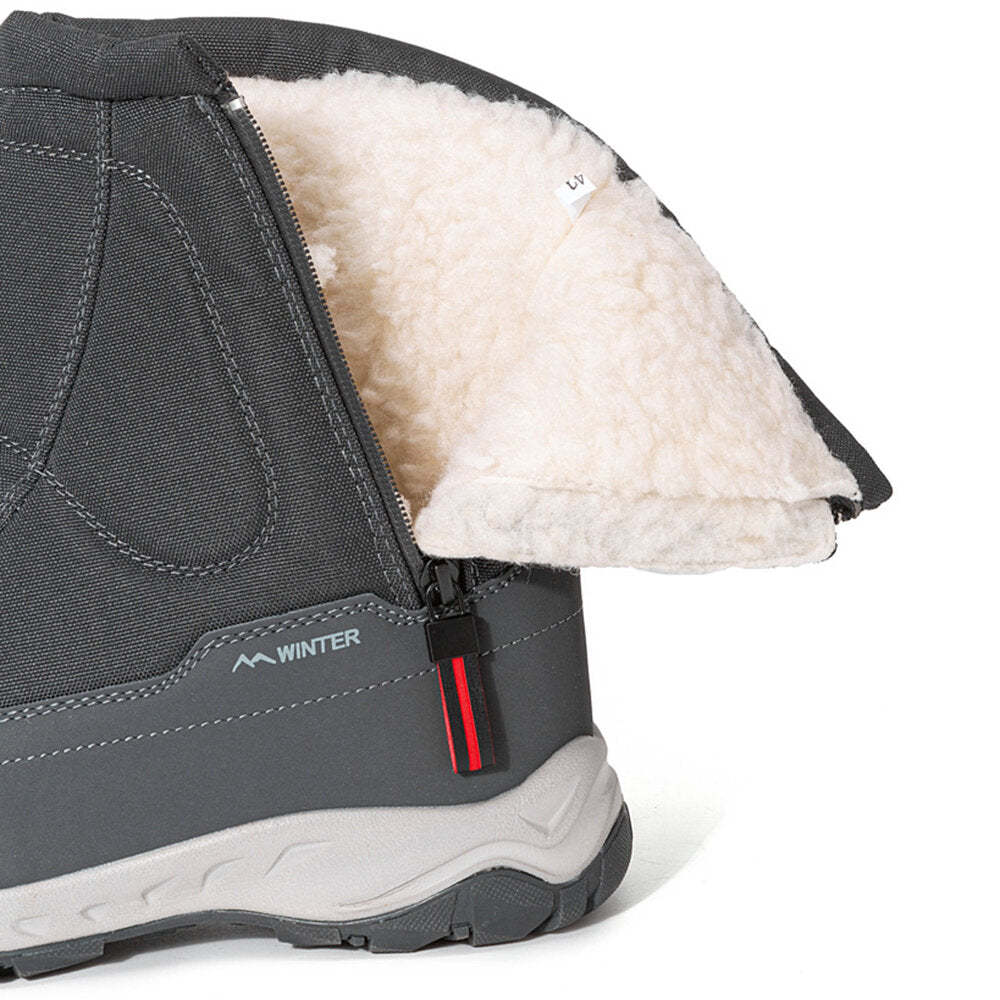 Winter Snow Boots Side Zip, Waterproof, Non-slip, Wear-resistant, Thick and Velvety Warm