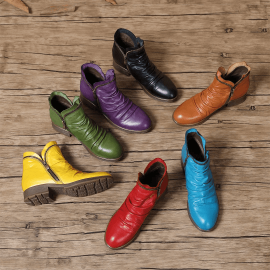 Cozy Colorful Ankle Winter Boots