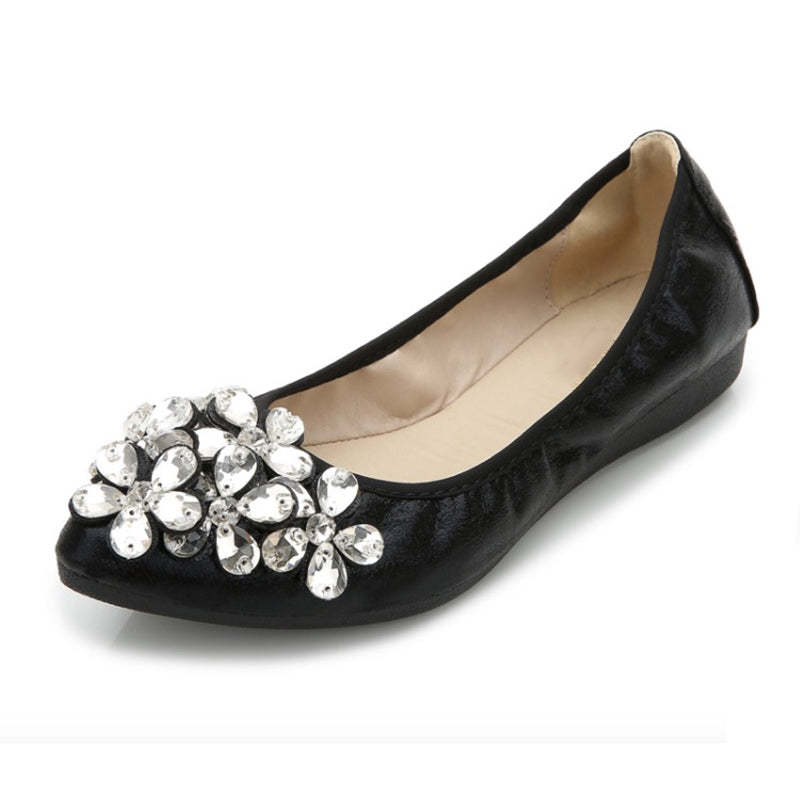 Casual Comfort Dressy Flats For Wedding Bling Sparkly Bridal Shoes