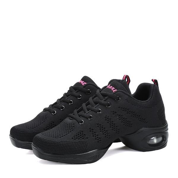 Women's Jazz Shoes Lace-up Dance Sneakers