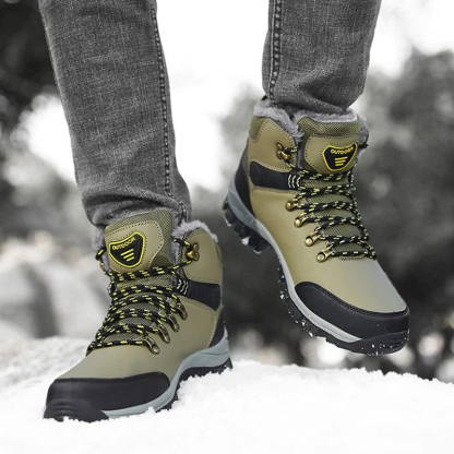 Orthopedic Boots for Men Warm Plus Hiking Lace-up Boots
