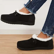Women's Flat Slip-On Bootie Warm Lining Ankle Snow Boots