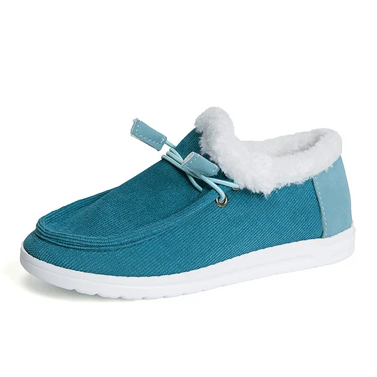Women's Flat Slip-On Bootie Warm Lining Ankle Snow Boots