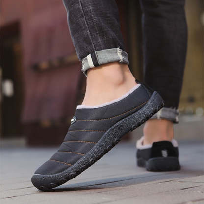 Fur Slippers For Men Waterproof Indoor And Outdoor Winter Slides