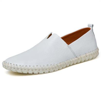 Grounding Men's Simple Pure Color Stitches Breathable Leather Barefoot Shoes