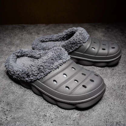 Fluffy Plush Slippers Plus Size EVA Men Clogs