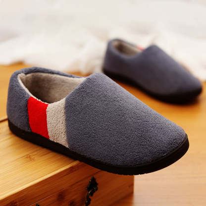 Men Short Plush Winter Slippers Comfy Casual Home Footwear