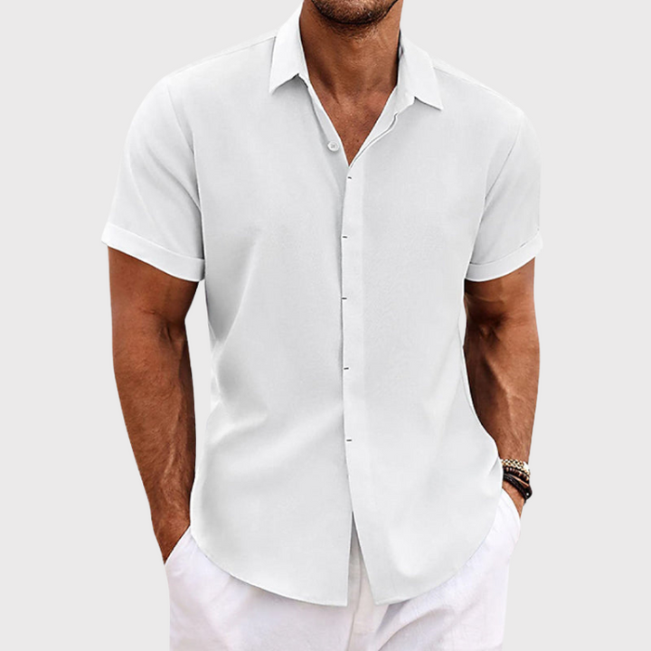 Men's Short Sleeve Linen Shirt