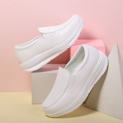 Leather Orthopedic Slip-ons For Women Comfortable Nurse Shoes