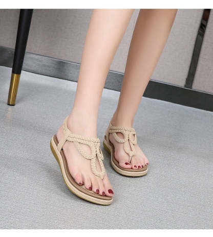 Bohemian Clip Toe Weave Sandals