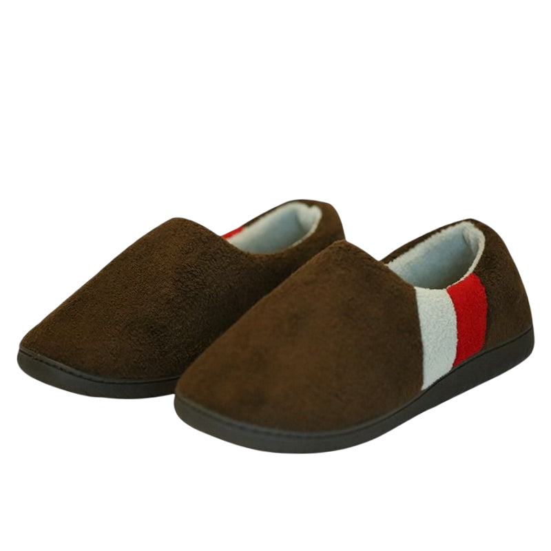 Men Short Plush Winter Slippers Comfy Casual Home Footwear