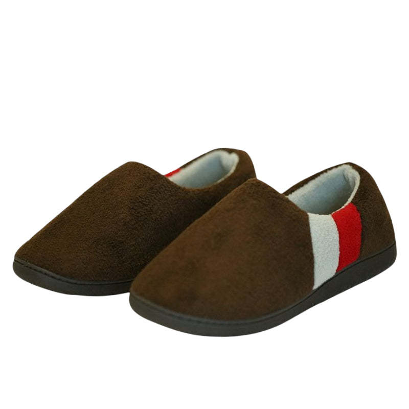 Men Short Plush Winter Slippers Comfy Casual Home Footwear