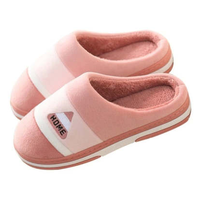 Velvet Fur Men Indoor Slippers Cushion Winter Shoes