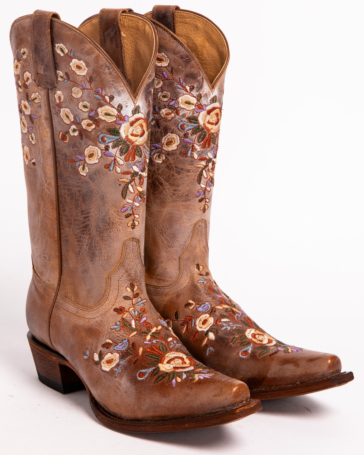 Women's Shyanne Maisie Floral Embroidered Western Leather Cowboy Boots