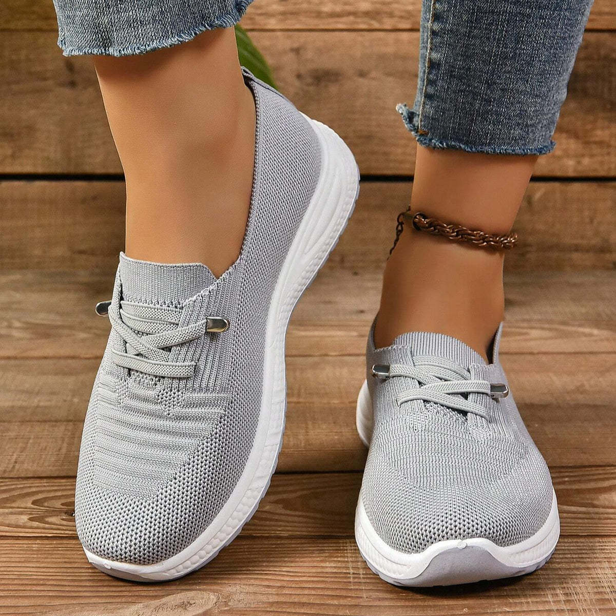 Women Slip On Orthopedic Sneakers Lightweight Wide Width Soft Sole Arch Support Non-Slip Shoes