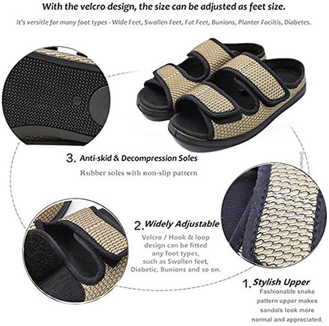 Extra Wide Shoes With Swollen Feet Orthopedic Slippers