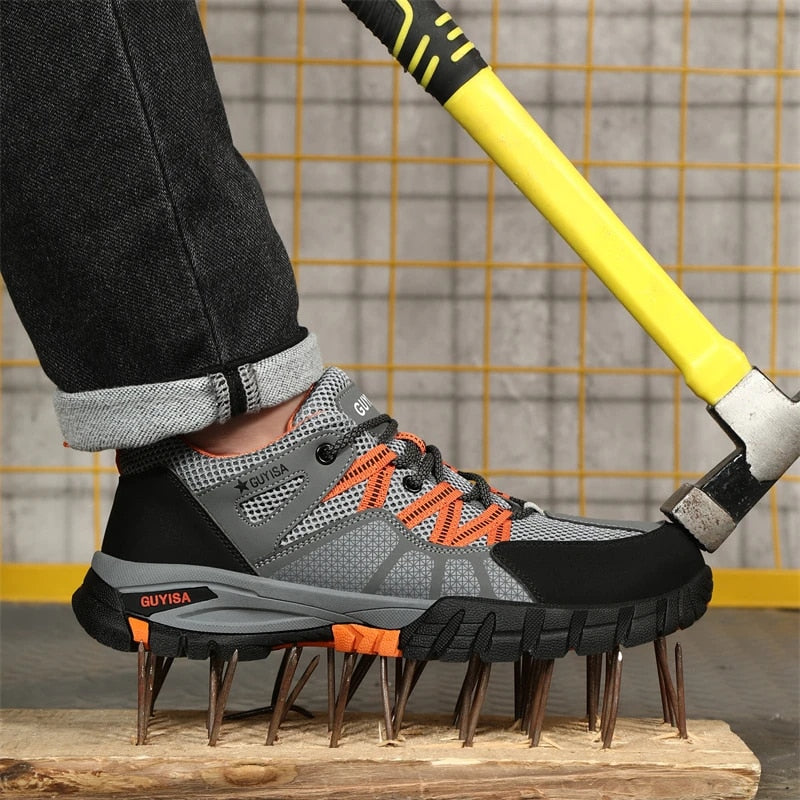 Orthopedic Shoes Men Steel Toe Lace Puncture-Proof Work
