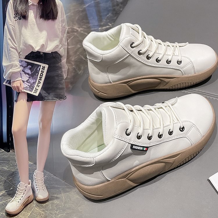 Non Slip Platform Wedge Sneakers Slip on Ankle Boots