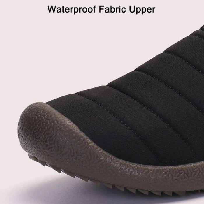 Men Fur Slippers Anti-slip Waterproof Indoor Slides