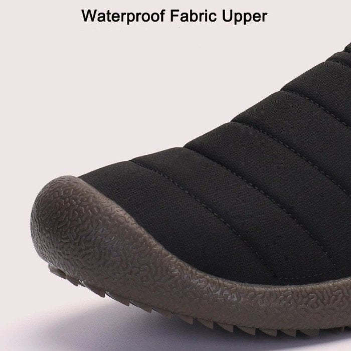 Men Fur Slippers Anti-slip Waterproof Indoor Slides