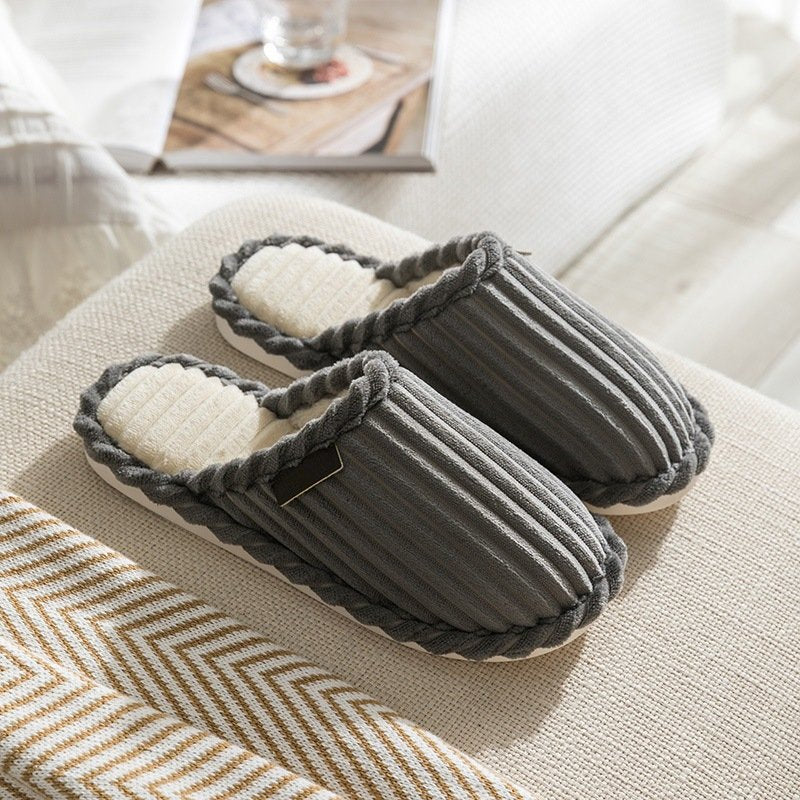 Men Comfy Warm Slippers Smooth Yarn Home Slides