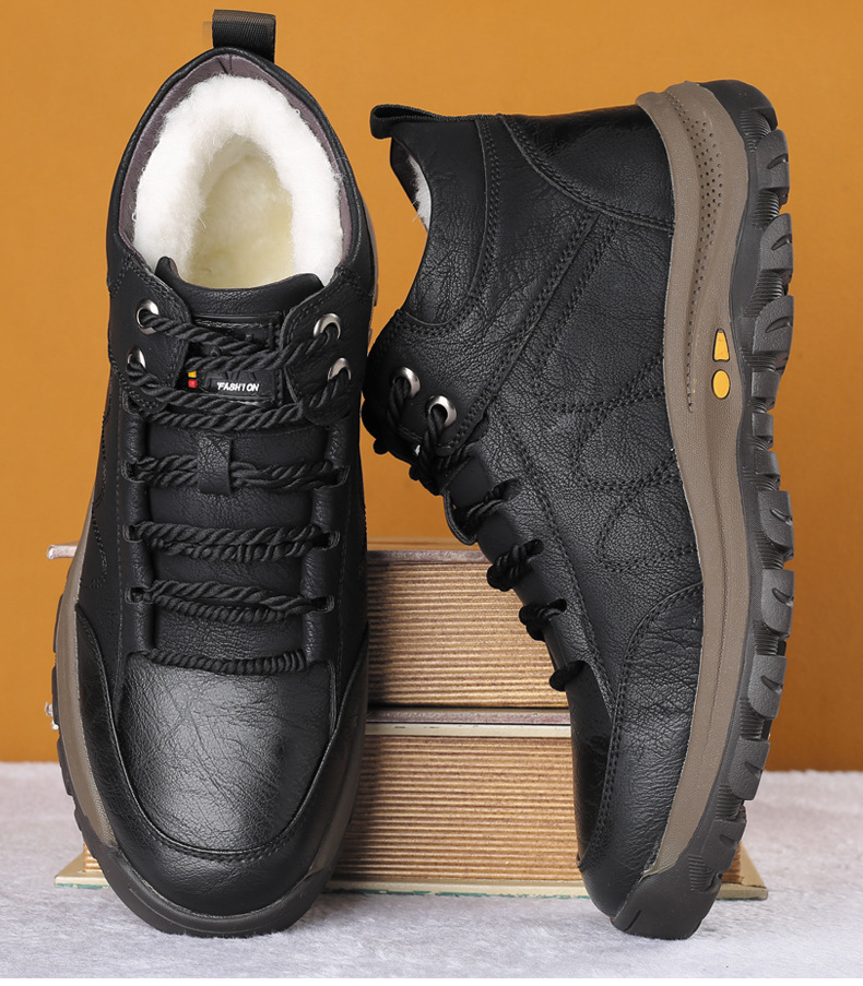 Men’s Winter Casual Hand Stitching Arch Support & Non-slip Breathable Boots