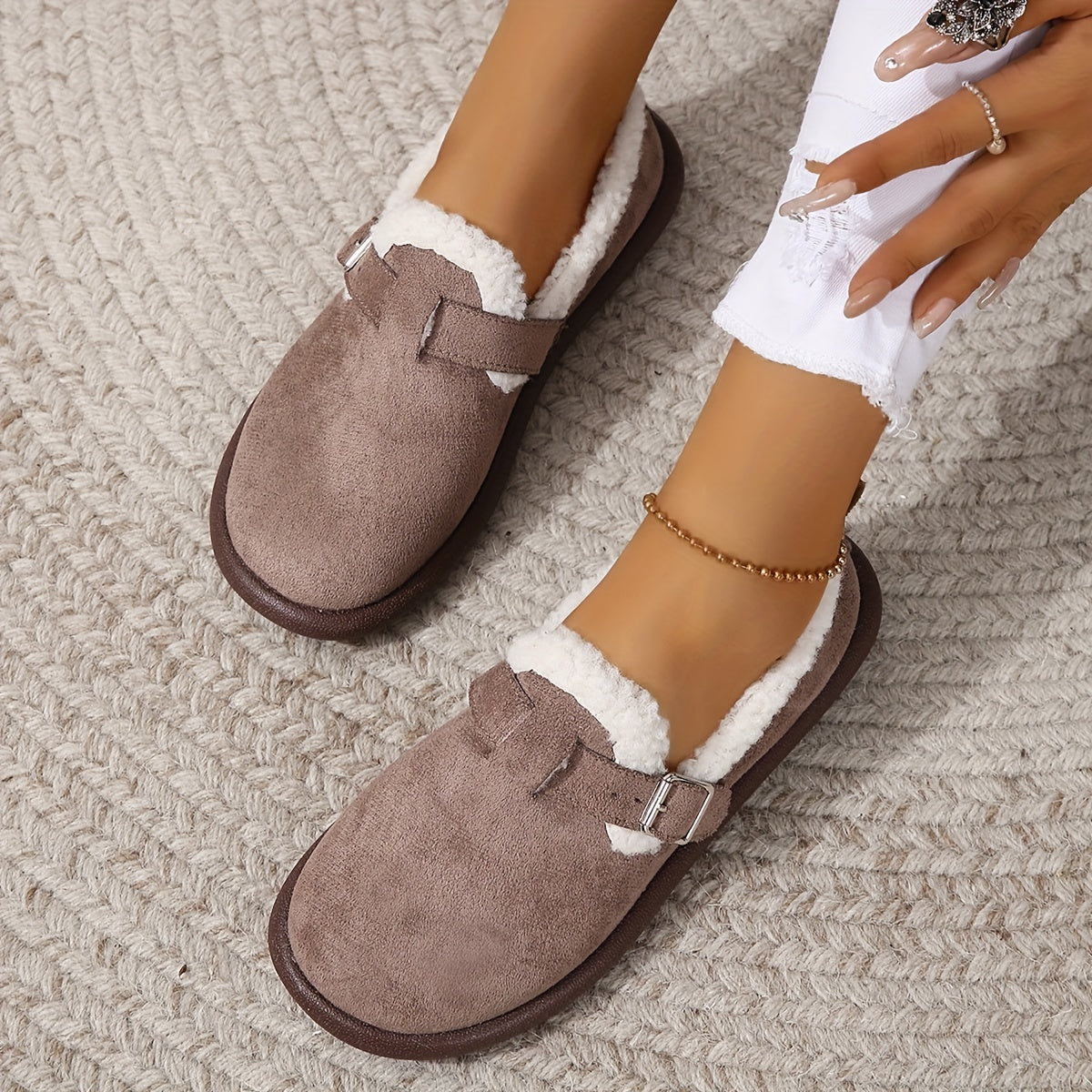Fur-lined Slippers